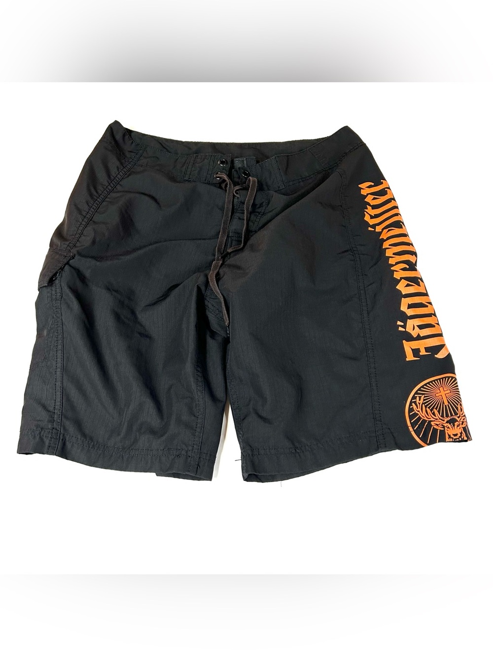 Jagermeister Men’s Size Medium Swim Shorts Trunks Orange Black #3445